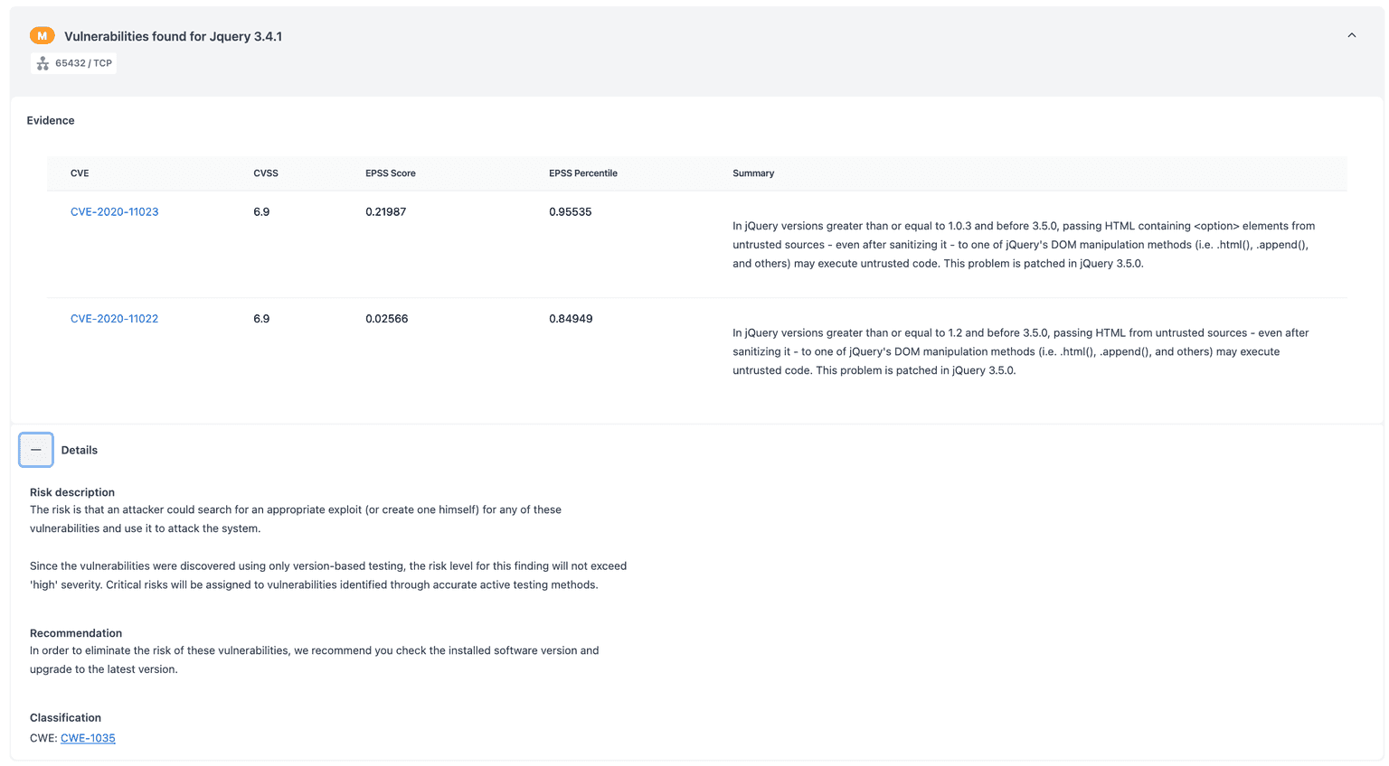 Product interface jquery findings image