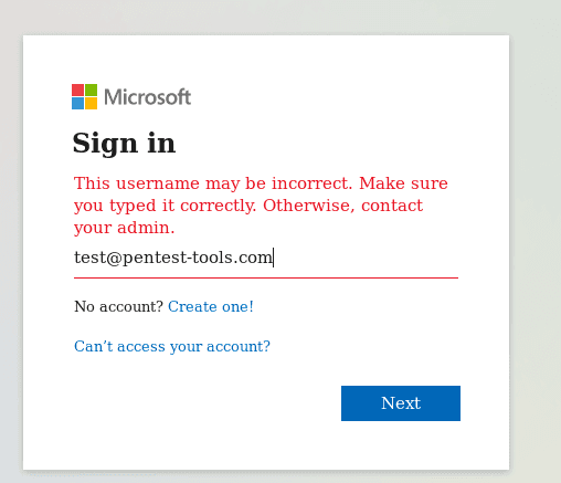 microsoft login details